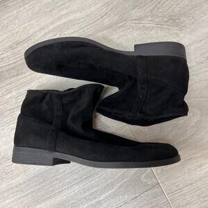 LFL by Lust for Life Boots Womens Size 8M Black Suede Slouch Ankle Boots